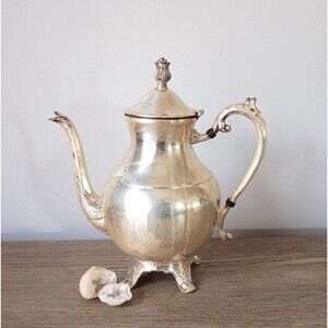 Vintage Ornate Silver Plated F.B. Rogers Teapot Silver Coffee Pot